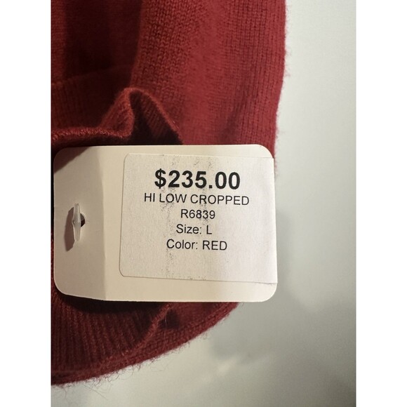 Autumn Cashmere Red High Low Sweater, size L Trendy Classic Career Office - Picture 6 of 9